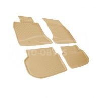 Floor mats BMW 5 F10, F11 2013-... - type: set, model, color: beige фото 0