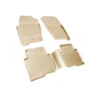 Floor mats Land Rover Discovery 3 2004-2009 - type: set, model, color: beige фото 0