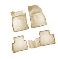 Floor mats Nissan Juke 2014-2019 - type: set, model, color: beige фото 0