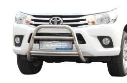 High bull bar Toyota Fortuner 2015-... - type: without grill фото 0