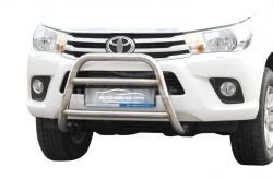 High bull bar Toyota Hilux 2015-2020 - type: without grill фото 0