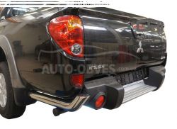 Mitsubishi L200 rear bumper protection - type: single corners фото 0