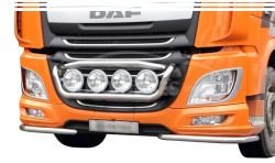 Защита переднего бампера углы DAF XF euro 6 - доп услуга: установка диодов фото 0