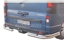 Rear bumper protection Renault Trafic 2015-... - type: double corners фото 0