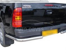 Защита заднего бампера Toyota Hilux 2006-2012 - тип: углы одинарные фото 0