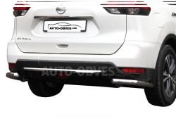 Rear bumper protection Nissan X-Trail 2017-2021 - type: single corners фото 0