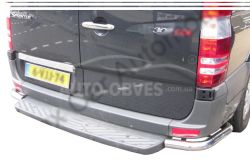 Rear bumper protection VW Crafter - type: single corners for footrest фото 0