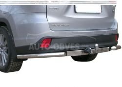 Защита заднего бампера Toyota Highlander - тип: углы одинарные фото 0