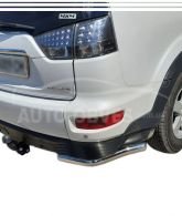 Защита заднего бампера Mitsubishi Outlander XL - тип: углы одинарные фото 0