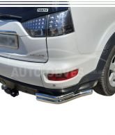 Rear bumper protection Mitsubishi Outlander XL - type: double corners photo 0