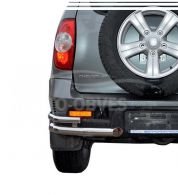 Chevrolet Niva Bertone rear bumper protection - type: double corners фото 0