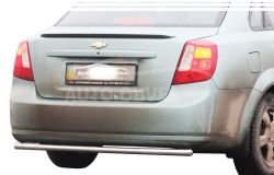 Защита заднего бампера Chevrolet Lacetti седан - тип: одинарная труба фото 0