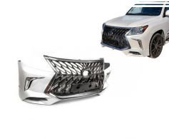 Передній бампер для Lexus LX570, 450d 2008-2015 - тип: style рестайлінг білий фото 0