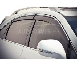 Дефлекторы на окна ветровики Lexus RX 2010-2015 - тип: с хром молдингом фото 0