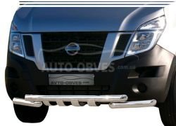 Захист бампера Nissan NV400 2010-2022 - тип: модельний, з пластинами фото 0