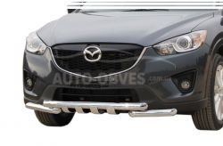 Захист бампера Mazda CX5 2011-2017 - тип: модельний, з пластинами фото 0