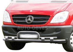 Bumper protection Mercedes Sprinter 2006-2013 - type: model with plates фото 0
