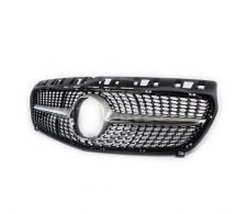 Передня решітка Mercedes A-сlass w176 2012-2018 - type: diamond silver 2012-2015 фото 0