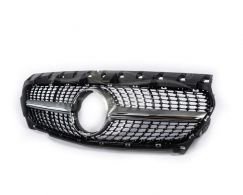 Передня решітка Mercedes CLA c117 2013-2016 - type: diamond silver фото 0