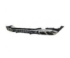 Задній дифузор Mercedes E-сlass w213 2019-2024 - type: з насадками Silver для AMG, AMG-Line дизайн E63 фото 0