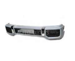 Передній бампер Mercedes G сlass w463 1990-2018 - type: amg G63, G65 в зборі G63 хромована сітка фото 0