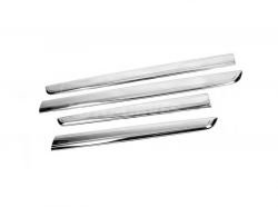 Pads for door moldings Fiat Doblo 2006-2012 4 pcs wide, stainless steel фото 0