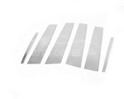 Moldings for door pillars Kia Sportage, stainless steel 6 elements фото 0