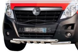 Захист бампера Opel Movano 2011-2022 - тип: модельний, з пластинами фото 0