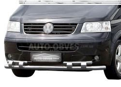 Защита бампера Volkswagen T5 Multivan - тип: модельная с пластинами фото 0