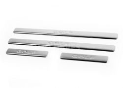 Interior door sills Volkswagen Golf 5 4 pcs stainless steel фото 0