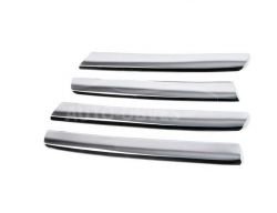 Covers for the radiator grille Volkswagen Touareg 2008-2010, stainless steel of 4 elements photo 0