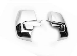 Covers for mirrors Ford Custom 2013-2020 abs plastic + chrome фото 0