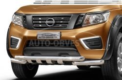 Bumper protection Nissan Navara 2016-... - type: model, with plates фото 0