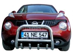 Front bumper protection Nissan Juke 2014-2019 фото 0