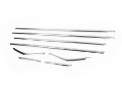 Lower window trim, stainless steel Ford Focus HB 8 pcs фото 0