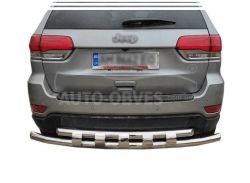 Rear bumper protection for Jeep Grand Cherokee 2014-2019 - type: model, with plates фото 0