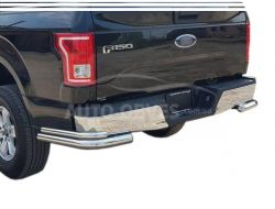 Ford F150 rear bumper protection - type: double corners фото 0