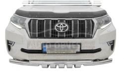 Захист бампера Toyota Prado 150 FL 2020-... - тип: модельний, з пластинами фото 0