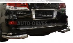 Защита заднего бампера Lexus LX570 - тип: двойные углы фото 0