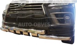 Защита бампера Lexus LX570 Sport - тип: модельная с пластинами фото 0