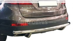 Rear bumper protection Hyundai Santa Fe Grand 2013-2016 - type: single pipe фото 0
