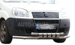 Защита бампера Fiat Doblo - тип: модельная с пластинами V2 фото 0