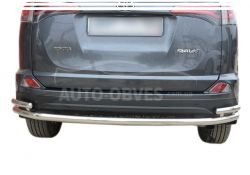 Toyota Rav4 rear bumper protection - type: pipe with corners фото 0