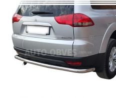 Защита заднего бампера Mitsubishi Pajero Sport - тип: одинарная окантовка фото 0