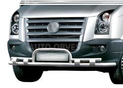 Bumper protection Volkswagen Crafter - type: model with plates фото 0
