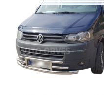 Защита переднего бампера VW T5 2010-2015 - тип: Caravelle, Multivan, Transporter фото 0