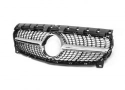 Radiator grille Mercedes CLA C117 2017-2019 - type: diamond silver фото 0