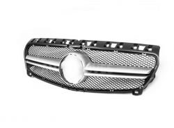 Radiator grille Mercedes A class w176 - type: amg silver 2012-2015 фото 0