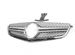 Grille Mercedes C class w204 2007-2014 - type: amg silver for C63 фото 0