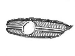 Radiator grille Mercedes C class w205 2014-2021 - type: amg silver фото 0